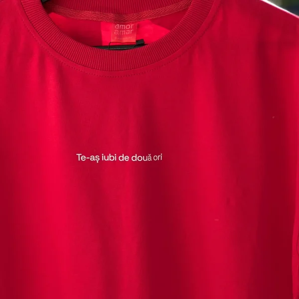 Tricou alb te-as iubi de doua ori